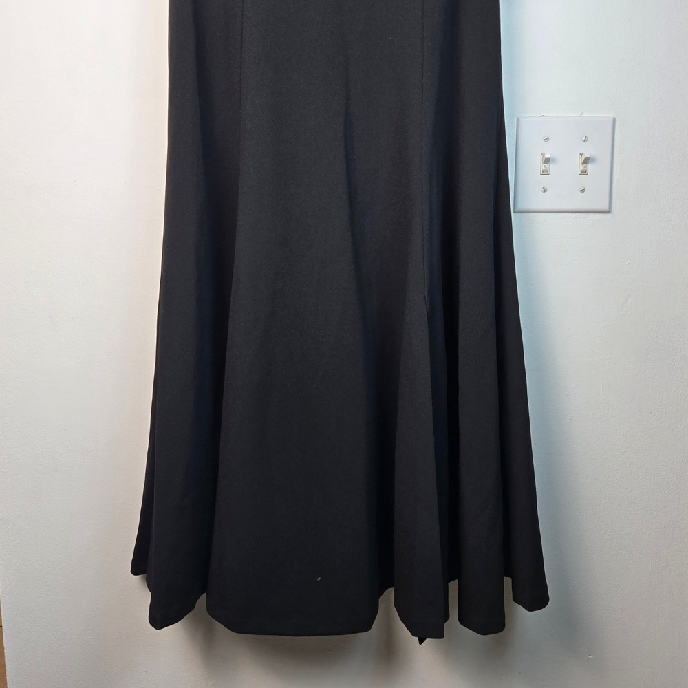 NWT Calvin Klein Black Belted A-Line Midi Dress Short Sleeve Gold Zip 10 - Picture 10 of 16